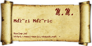 Mázi Móric névjegykártya